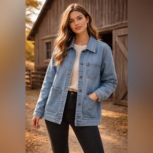 Well Worn Barn / Chore Style Denim Jacket – Unisex – Size M